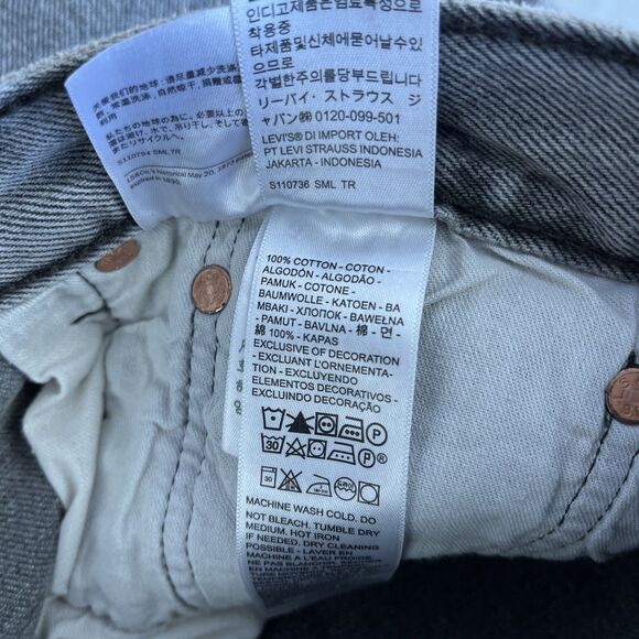 New Mens Levi’s 501 Button Fly Gray Wash Jeans Sz 34x29 NWT Irregular - Picture 9 of 10